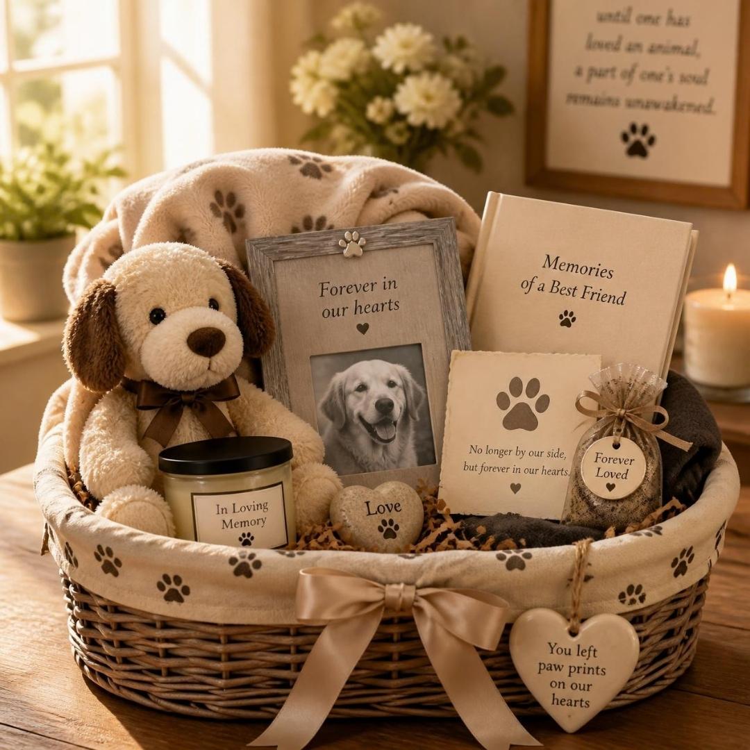pet loss sympathy gift basket