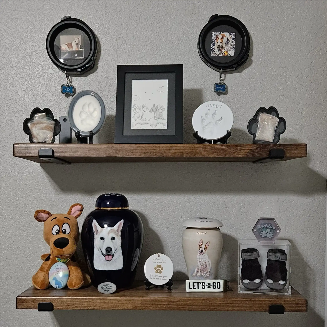 How to create a pet memorial shelf