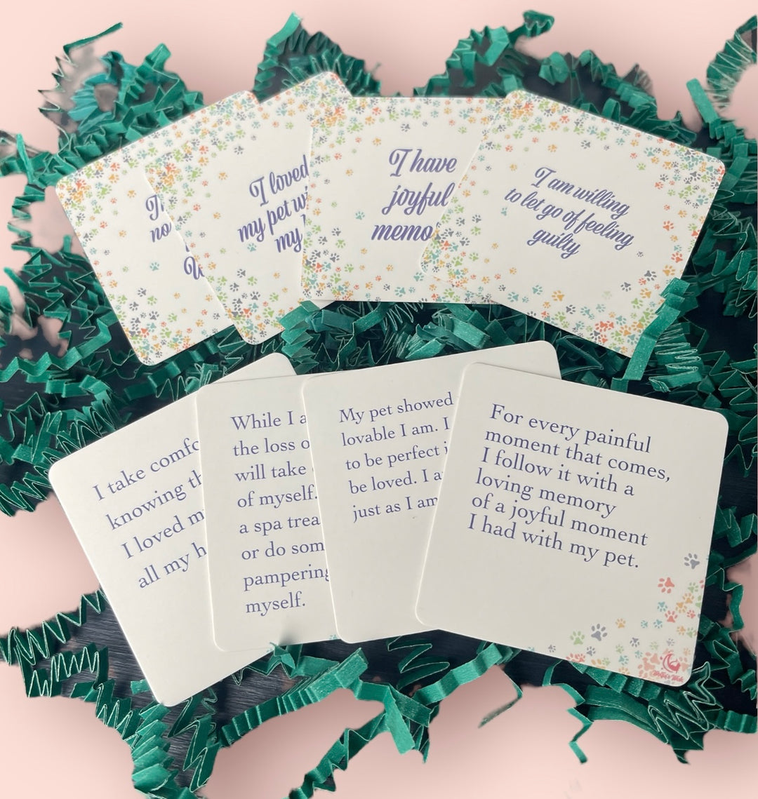 The Pet Loss Bundle - pet loss grieving cards - Daily affirmations and pet loss support. 