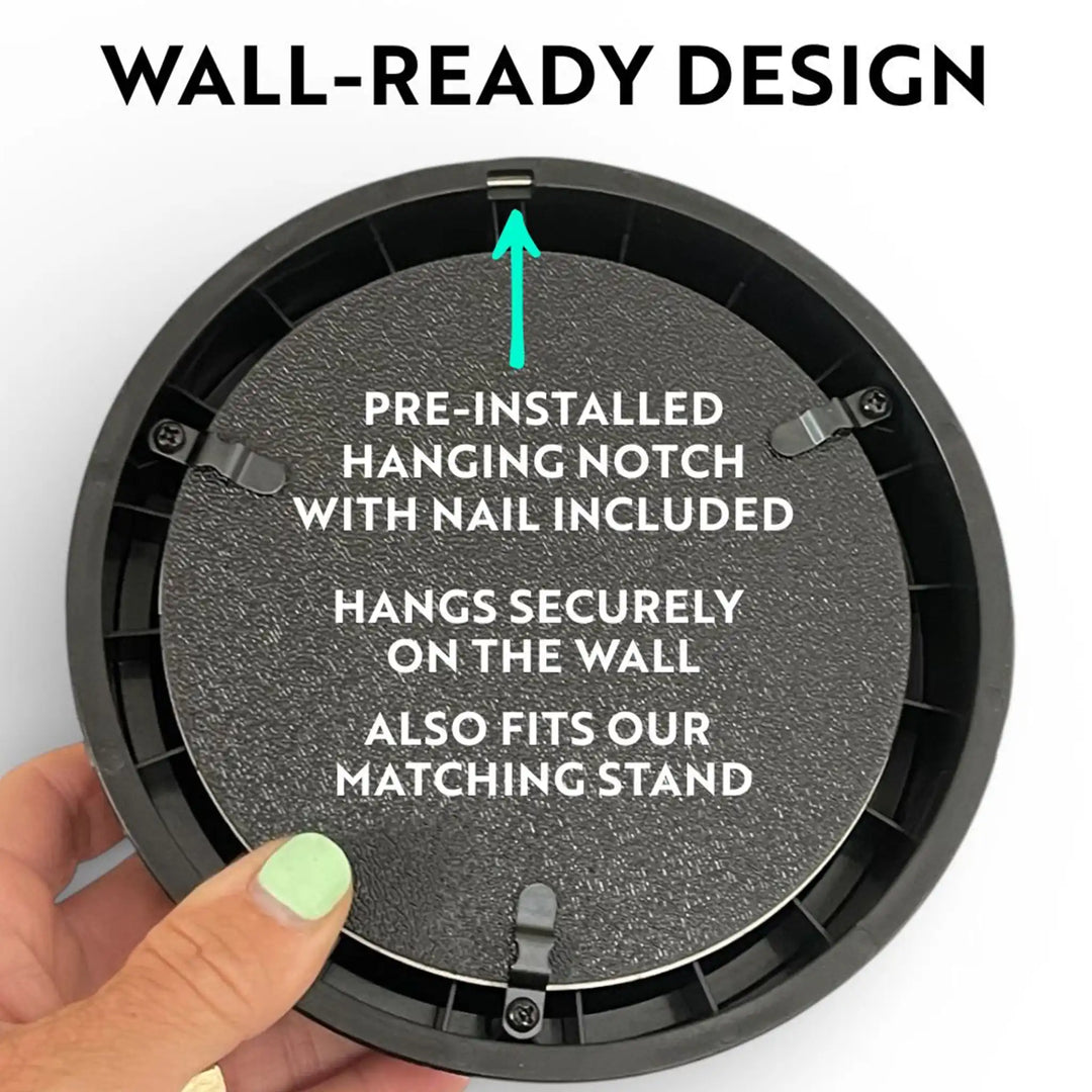 Back of resin pet memorial frame with built-in wall hanging hardware for wall display.