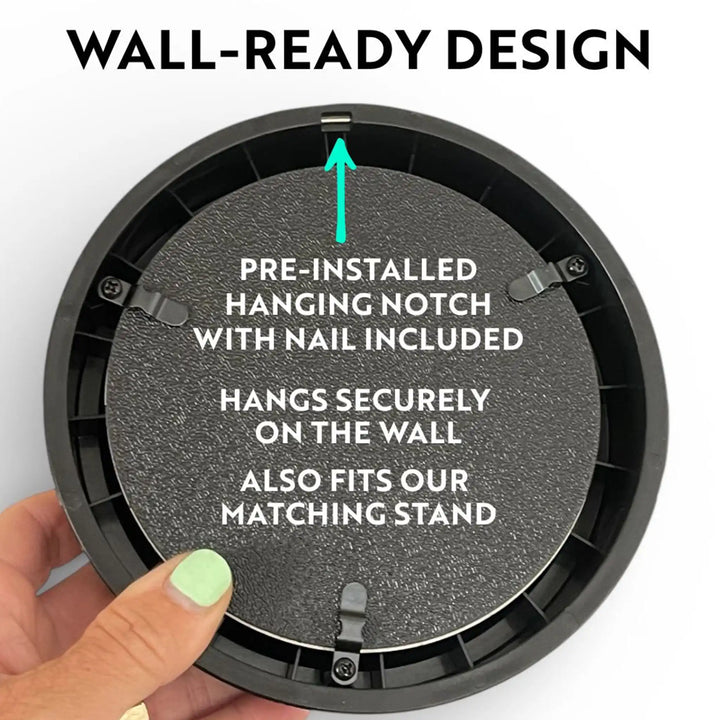 Back of resin pet memorial frame with built-in wall hanging hardware for wall display.